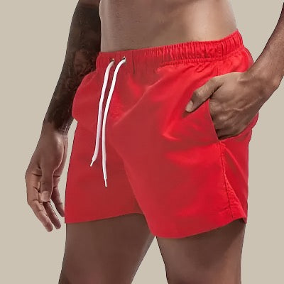 Men’s Swim Shorts – Relaxed Fit – Fast-Drying – Mid-Thigh Length – Drawstring Waistband