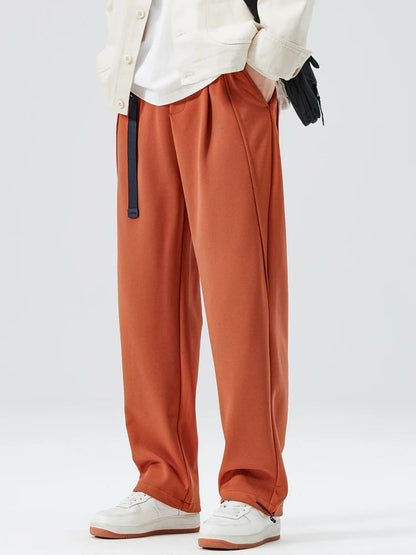 Theodore Wide-Leg Trouser | Pleated Belted Side Pockets Trouser