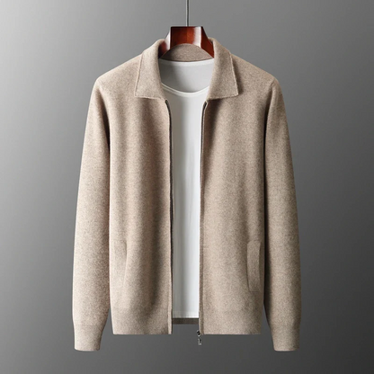 Men’s Vest – Cashmere – Regular Fit – Full Zip – Ribbed Hem – Soft & Lightweight