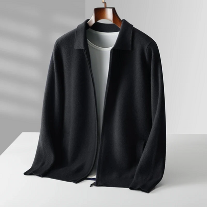 Men’s Vest – Cashmere – Regular Fit – Full Zip – Ribbed Hem – Soft & Lightweight