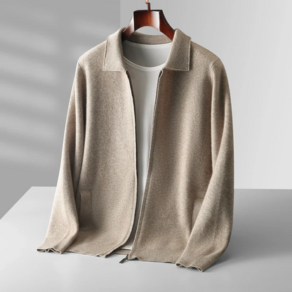 Men’s Vest – Cashmere – Regular Fit – Full Zip – Ribbed Hem – Soft & Lightweight
