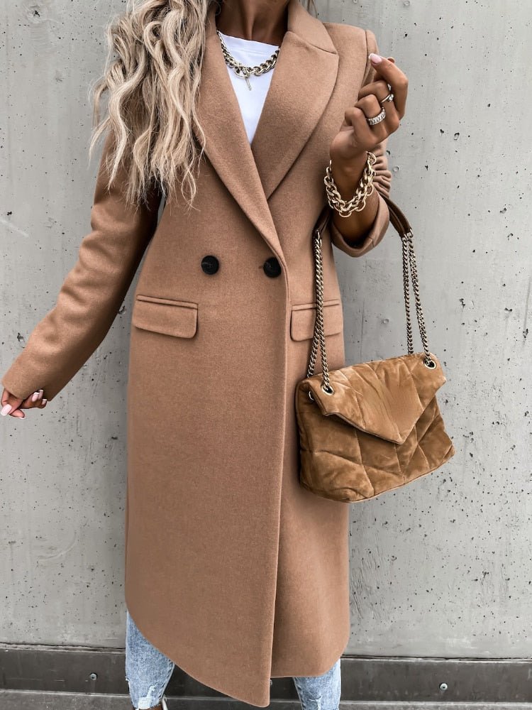 Women's Coat - Wool - Tailored Fit - Classic Lapel