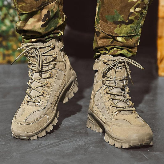 Men’s Tactical Boots – High-Top Support – Reinforced Toe – Rugged Grip Sole