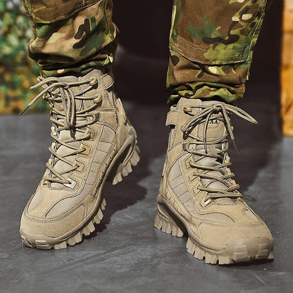 Men’s Tactical Boots – High-Top Support – Reinforced Toe – Rugged Grip Sole