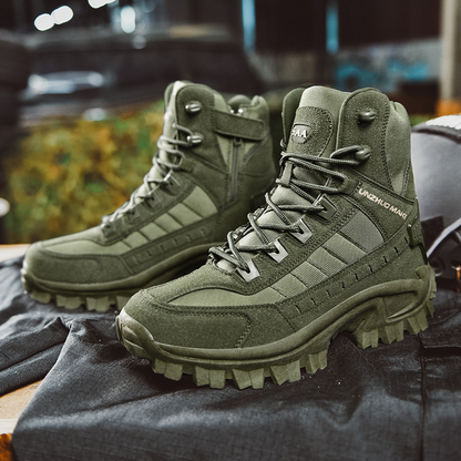 Men’s Tactical Boots – High-Top Support – Reinforced Toe – Rugged Grip Sole