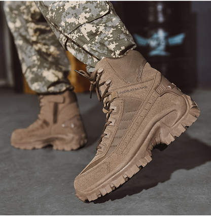 Men’s Tactical Boots – High-Top Support – Reinforced Toe – Rugged Grip Sole