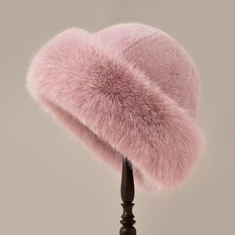 Isla Close-Fitting Ear-Covering Fur Trim Fur Hat | Solid Fur Hat