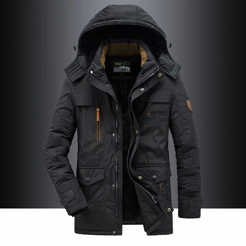 Thomas Hooded Winter Parka | Quilted Shoulders Parka