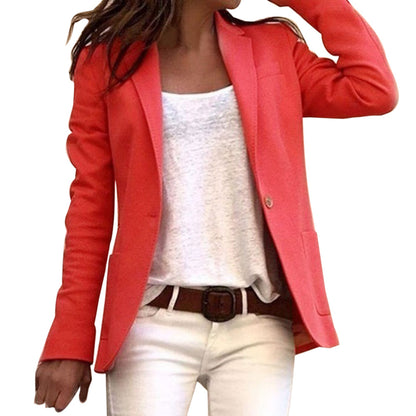 Women’s Blazer – Slim Fit – Notched Lapel – Single Button – Tailored Structured Design