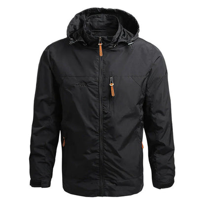 Men’s Softshell Jacket – Hooded – Windproof Water-Resistant – Regular Fit – Zip Pockets