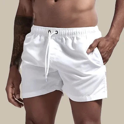 Men’s Swim Shorts – Quick Dry – Relaxed Fit – Elastic Waist with Drawstring – Pockets