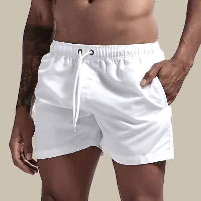 Men’s Swim Shorts – Relaxed Fit – Fast-Drying – Mid-Thigh Length – Drawstring Waistband