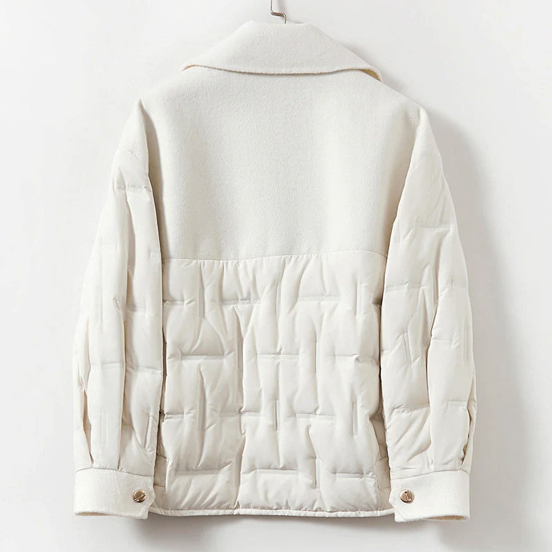 Isabella Double-Breasted Jacket | Quilted Relaxed Fit Jacket