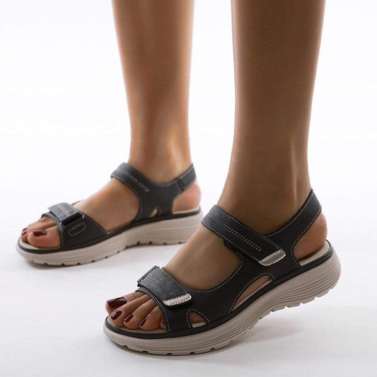 Women’s Sandals – Adjustable Straps – Cushioned Footbed – Non-Slip Sole – Open Toe