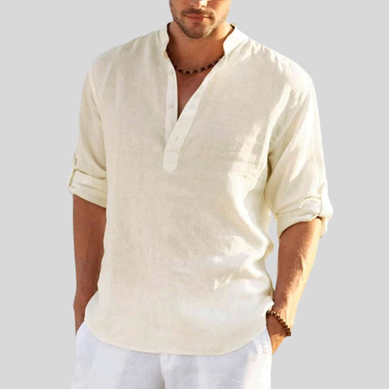 Theo Long-Sleeve Casual Cotton Shirt