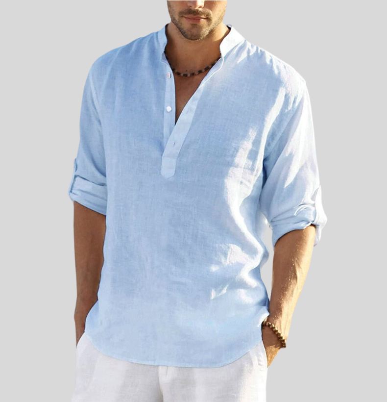 Carl Elegant Linen Collared Shirt