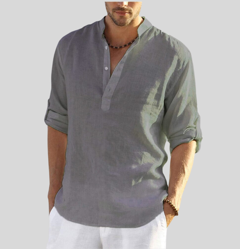 Carl Elegant Linen Collared Shirt