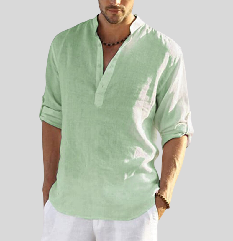 Carl Elegant Linen Collared Shirt