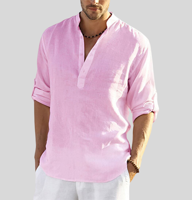 Carl Elegant Linen Collared Shirt